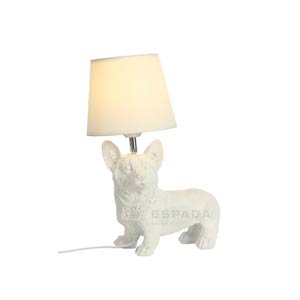 Lampe de table créative sculptée par chien