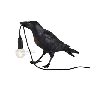 Creative Crow sculpture LED Bird light